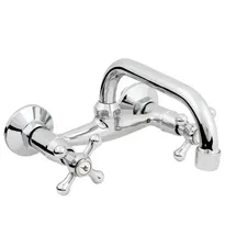 Hydroland Retro Wandarmatur Waschtisch/Spültisch verchromt