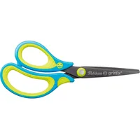 Pelikan 820592 griffix Schulschere spitz, für Linkshänder, NeonFreshBlue, 1