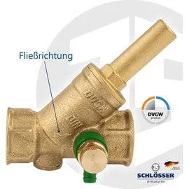 Schlösser Armaturen Schlösser Rückflussverhinderer mit Entleerung messing 3/4