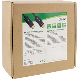 InLine HDMI AOC Kabel 10 m Schwarz