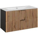 petits-meubles Waschtisch 100,2 x 57 x 46 cm Schwarz