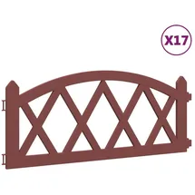 vidaXL Rasenkante 1000 x 25 cm 17 Stk. rot
