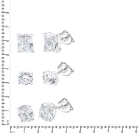 Celesta Ohrstecker CELESTA Silber rhodiniert Zirkonia 925 1,0