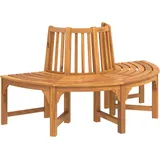 vidaXL Baumbank Halbrund Ø160 cm Massivholz Eukalyptus