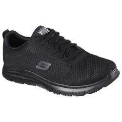 Berufsschuh SKECHERS Gr. 40, schwarz, 40, Textil, Lederimitat, Schuhe, Schnürschuh für Gastronomie,Pflege mit gepolsterter Innensohle