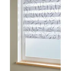 bonprix Doppelrollo mit Glanz Druck, weiß, 130x80 cm