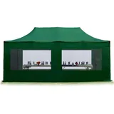 TOOLPORT Faltpavillon 3 x 6 m 582603 dunkelgrün inkl. Seitenteile