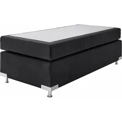 Boxspringbett »Holland«, ohne Kopfteil, frei im Raum stellbar, schwarz, , 81082305-0 Microvelours