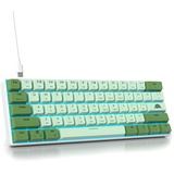 SOLIDEE mechanische gaming tastatur 60 prozent,61 Tasten kompakte mechanische tastatur RGB Hintergrundbeleuchtung,60% prozent tastatur mechanisch QWERTY,Roter Schalter für Win/Mac PC Laptop(61 Matcha)