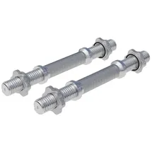 Gorilla Sports Kurzhantelstange 2er Set 35 cm verchromt grau/schwarz