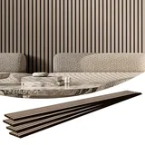 Vevor 4x Akustikpaneele, Akustik Wandpaneele, Paneele Lamellenwand 2400x200x21mm