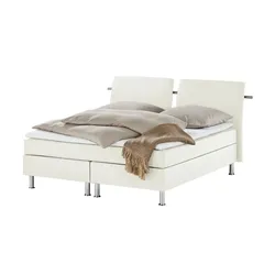 Boxspringbett  Krom ¦ weiß ¦ Maße (cm): B: 232 H: 122