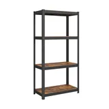 Songmics Standregal Küchenregal, 1-tlg., Lagerregal, 40 x 80 x 160 cm vintagebraun-schwarz