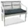 Buri Teak-Gartenbank 100 x 50 x 90 cm Weiß