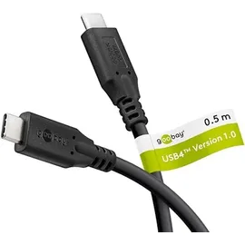 goobay USB4 Kabel 100W 0,5m schwarz