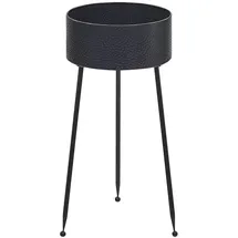 Beliani Pflanzenständer 29 x 26 x 50 cm Schwarz