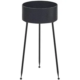 Beliani Pflanzenständer 29 x 26 x 50 cm Schwarz