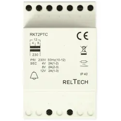 RELTECH Klingeltransformator RKT2PTC mit PTC 2A