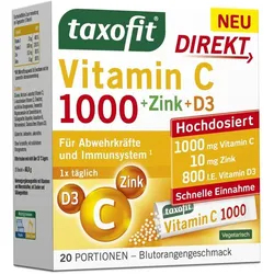 Taxofit Vitamin C 1000+Zink+D3 Direkt Granulat