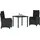 vidaXL Garten Essgruppe 3-tlg. Schwarz