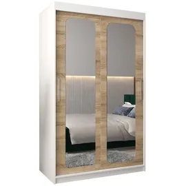 abiks möbel Schwebetürenschrank Promo 120 x 200 x 62 cm Weiß