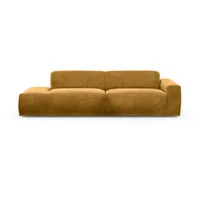 TRENDMANUFAKTUR Big-Sofa Braga, mit hochwertigem Kaltschaum, Megasofa, in Cord erhältlich, modernes Big-Sofa, Couch mit hohem Sitzkomfort, 277/72/107 cm (B/H/T) gelb