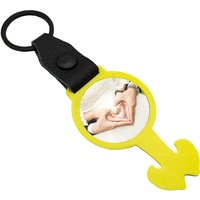 Foto Einkaufswagenlöser Sonnengelb Schlüsselanhänger personalisierbar mit Wunschfoto Wunschbild als Geschenk Geschenkidee