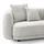 Livora Wohnlandschaft Polyester 2-Sitzer hellgrau
