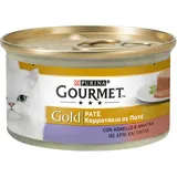 Purina Gourmet Gold Pastete Feuchte Katze Lamm und Ente, 24 Dosen à 85 g