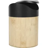 OEM Bambuskorb mit Deckel 1 l 1-tlg. Beige/Schwarz