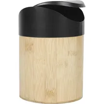 OEM Bambuskorb mit Deckel 1 l 1-tlg. Beige/Schwarz