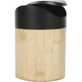 OEM Bambuskorb mit Deckel 1 l 1-tlg. Beige/Schwarz