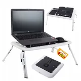 MEGADEALS Laptoptisch Laptoptisch Notebooktisch Betttisch klappbar Notebook weiß