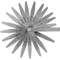 Fühlerlehren-Satz 20 Blatt, Messbereich 0,05-1,00 mm