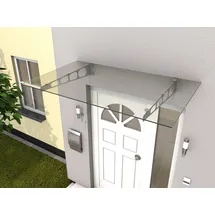 Gutta Edelstahlvordach HD/LT 160 x 16 cm klar
