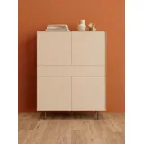 LeGer Home by Lena Gercke Highboard 111 x 141,9 x 42 cm Beige (Kaschmir)