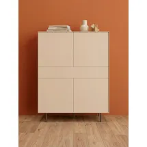 LeGer Home by Lena Gercke Highboard 111 x 141,9 x 42 cm Beige (Kaschmir)