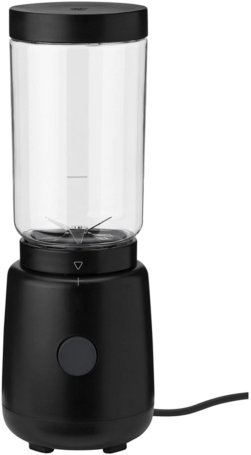 RIG-TIG Smoothie-Blender FOODIE - Persönlicher Frucht-/Gemüse-Shake-Maker - Shaker/Mixer mit Kunststoff- & Edelstahlgehäuse - Abnehmbarer Getränkebehälter - Küchenzubehör - 0,5 Liter, Schwarz