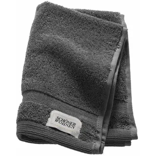 SCHÖNER WOHNEN-Kollektion Gästetuch Cuddly 30 x 50 cm Baumwolle Grau Anthrazit
