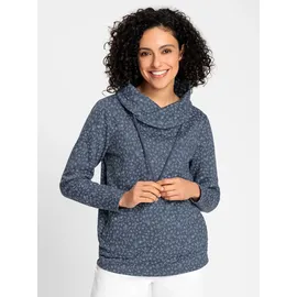 Inspirationen Sweatshirt Geblümt Rauchblau 44