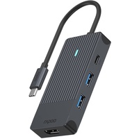 Rapoo USB-C Multiport Adapter 4-in-1 grau
