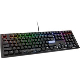 Ducky Shine 7 PBT Gaming Tastatur, MX-Brown, RGB LED - blackout (US) (US, Kabelgebunden), Tastatur, Schwarz