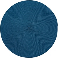 NOOR LIVING Platzset »Platzmatte, Ø 38 cm«, (Set, 6 St.), aus geflochtenem Polypropylen, blau