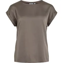 VILA Viellette S/S Satin Top Braun S