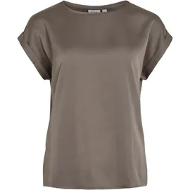 VILA Viellette S/S Satin Top Braun S