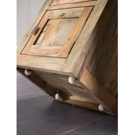 MASSIVMOEBEL24.DE Sheesham Rollcontainer 45x40x60 grau