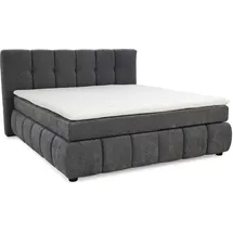 JOB Boxspringbett 180 x 200 cm Dunkelgrau