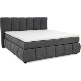 JOB Boxspringbett 180 x 200 cm Dunkelgrau