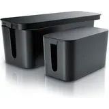 Bearware Kabelbox 13,5 x 41 x 15,5 cm 2-tlg. schwarz