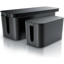 Bearware Kabelbox 13,5 x 41 x 15,5 cm 2-tlg. schwarz